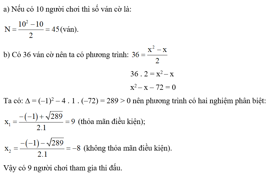 Trong một giải cờ vua thi đấu vòng tròn tính điểm, mỗi người chơi đấu với một người (ảnh 1)