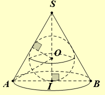 Cho hình nón \(\left( N \right)\) có bán kính đáy bằng 3 , chiều cao bằng \(3\sqrt 3 \). Cho mặt cầu \(\left( S \right)\) tiếp xúc với tất cả các đường sinh của hình nón, đồng thời tiếp xúc với mặt đáy của hình nón. Thể tích của khối cầu \(\left( S \right)\) là	 	A. \(\frac{{2\pi }}{{\sqrt 3 }}\).	B. \(2\sqrt 3 \pi \).	C. \(\frac{{4\pi }}{{\sqrt 3 }}\).	D. \(4\sqrt 3 \pi \). (ảnh 1)