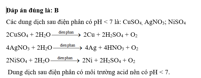 Điện phân với điện cực trơ, có màng ngăn các dung dịch sau: KCl, CuSO4, AgNO3, CuCl2, MgCl2 (ảnh 1)