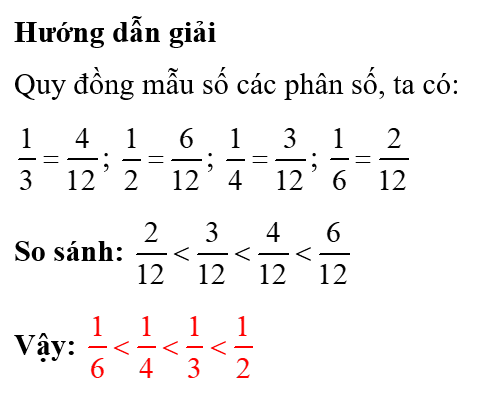 Kéo thả phân số thích hợp vào ô trống\[\frac{{...}}{{...}} < \frac{{...}}{{...}} < \frac{{...}}{{...}} < \frac{{...}}{{...}}\]\[\frac{{\bf{1}}}{{\bf{3}}}\]\[\frac{{\bf{1}}}{{\bf{3}}}\]\[\frac (ảnh 1)