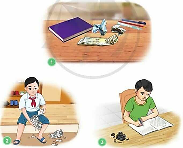 Câu hỏi:  a. Em hãy lựa chọn hình ảnh phù hợp với việc biết bảo quản, tiết kiệm tiền.  b. Em hãy kể thêm các cách khác để bảo quản, tiết kiệm tiền. (ảnh 1)