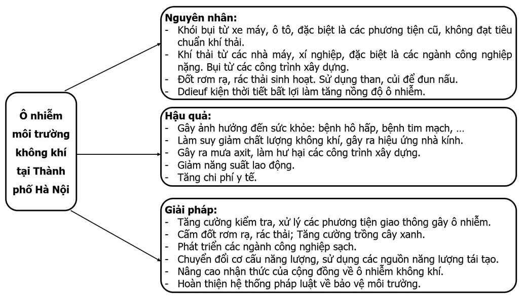 Thu thập và hoàn thành thông tin về một vấn đề ô nhiễm môi trường (không khí, nước, đất,...) ở nước ta (ảnh 2)