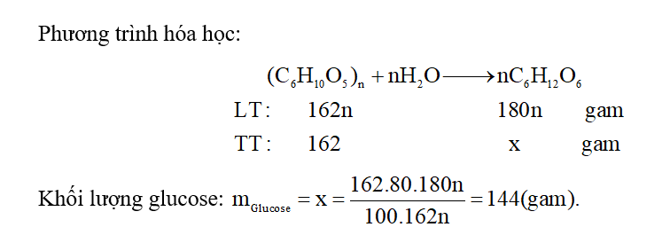 Tính khối lượng ethanol có thể thu được từ 1 tấn tinh bột. (Biết hiệu suất của quá trình lên men đạt 90%). (ảnh 1)