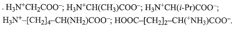 Viết dạng ion lưỡng cực của các amino acid sau: glycine, alanine, valine, lysine và glutamic acid. (ảnh 1)