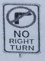 What does this sign mean? A. You may turn to the right. B. You must not turn to the right. C. You must give way to traffic on your right. (ảnh 1)