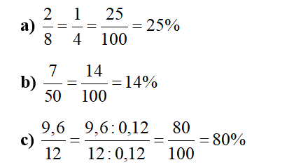 Tìm tỉ số phần trăm của: (ảnh 1)