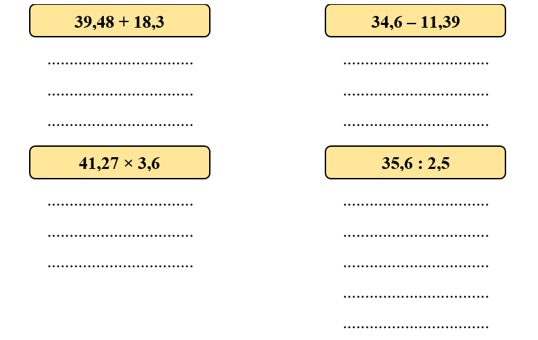 a) Đặt tính rồi tính.  	  ..............	  ...b) Tính bằng cách thuận tiện.  34,8 + 18,4 + 25,2  (ảnh 1)