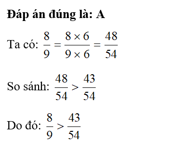 Điền dấu >, <, = thích hợp vào chỗ chấm:   	A. >	B. <	C. =  (ảnh 1)