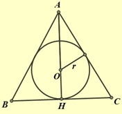 Cho tam giác đều \(ABC\) có đường tròn nội tiếp \(\left( {O;r} \right)\), cắt bỏ phần hình tròn và cho hình phẳng thu được quay quanh \(AO\). Trong các khẳng định sau, khẳng định nào đúng, khẳng định nào sai? 	ĐÚNG	SAI Thể tích khối tròn xoay thu được là \(\pi {r^3}\).		 Thể tích khối tròn xoay thu được bằng thể tích khối cầu có cùng bán kính với phần bị cắt bỏ.		 (ảnh 1)