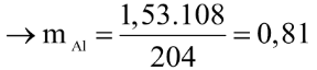 a. (1 điểm) Điện phân nóng chảy 1,53 tấn Al2O3, giả thiết hiệu suất 100%, thu được khối lượng  (ảnh 3)