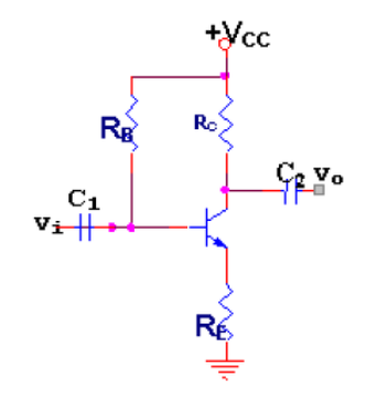 Ở chế độ tĩnh, VC của mạch ở hình được xác định theo công thức:A. VCC-IBRB  B. VCC-ICRC  C. VCC-IERE  D. A,B,C đều sai (ảnh 1)