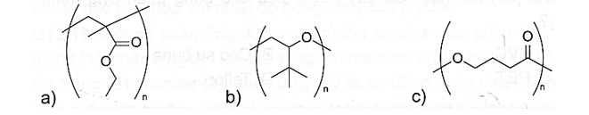 Cho biết công thức cấu tạo của monomer cần thiết để tổng hợp nên các polymer sau: (ảnh 1)