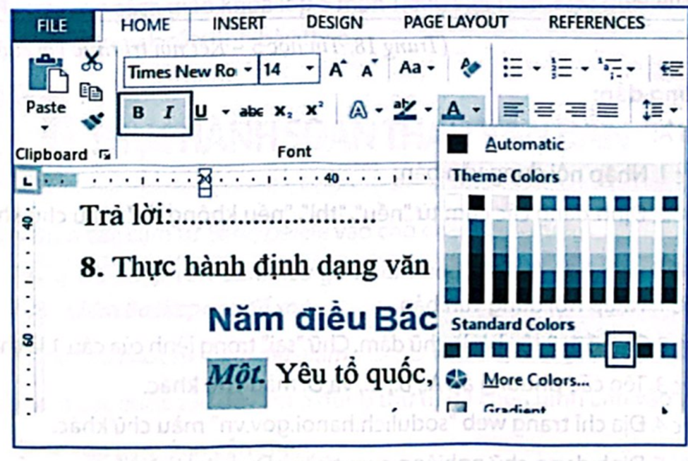 Thực hành định dạng văn bản theo mẫu sau:  (ảnh 4)