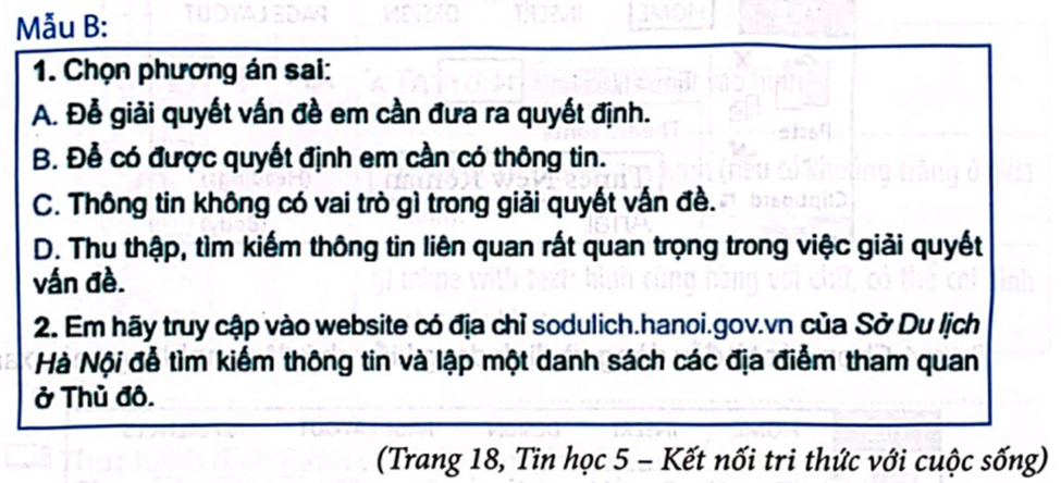 Em hãy tạo văn bản, trong đó có định dạng phông chữ, cỡ chữ, kiểu chữ, màu chữ theo mẫu sau: (ảnh 2)