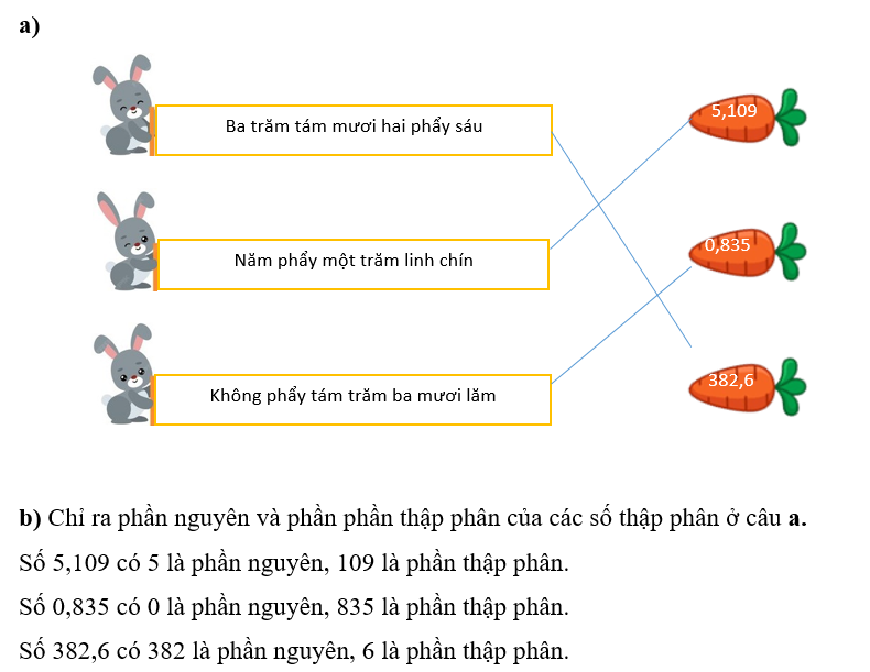 a) Chọn số thập phân thích hợp với cách đọc số thập phân đó. (ảnh 2)