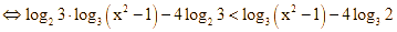 số nguyên x thỏa mãn log2 (x^2 - 1) / 81 < log3 (x^2 - 1) / 16 (ảnh 3)