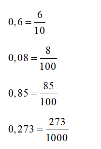 Chuyển các số thập phân sau thành phân số thập phân. (ảnh 2)