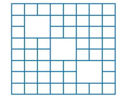 Cho tờ giấy hình vuông 8 × 8 bị cắt mất 3 hình vuông 2 × 2. Hỏi phải cắt như nào  (ảnh 1)