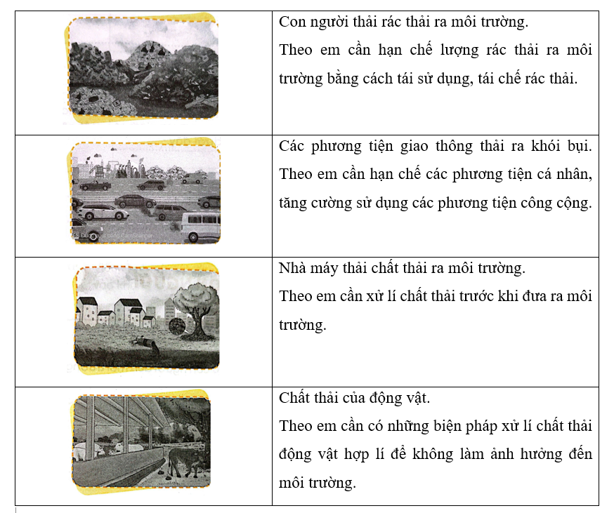 Con người, sinh vật thải ra môi trường những gì? Theo em, cần làm gì để môi  (ảnh 2)