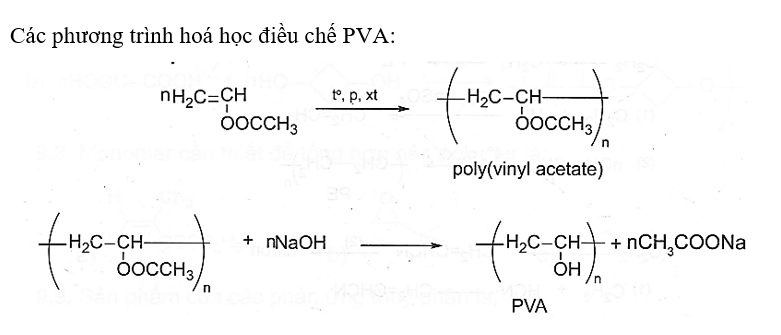 Poly(vinyl alcohol) (PVA) là polymer tan được trong nước, có tính kết dính, tạo (ảnh 1)