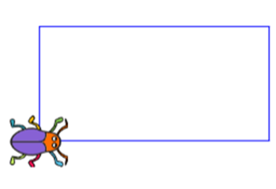 Tạo chương trình Scratch điều khiển nhân vật bọ cánh cứng (Beetle) vẽ hình chữ nhật trên sân khấu để được kết quả như ở Hình 3. (ảnh 3)