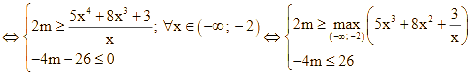 tham số m để hàm số y = |x^5 + 2x^4 - mx^2 + 3x - 20| (ảnh 4)