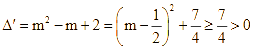  Tìm m để bất phương trình x^2 + 2mx + m - 2 < 0 (ảnh 2)