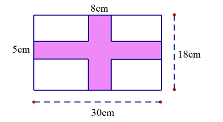 Tính diện tích hình tô đậm có trong hình sau: (ảnh 1)