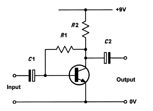 Mạch khuếch đại dùng BJT ở hình  mắc theo loại nào: A. Emitter chung (EC) B. Collector chung (CC) C. Base chung (ảnh 1)