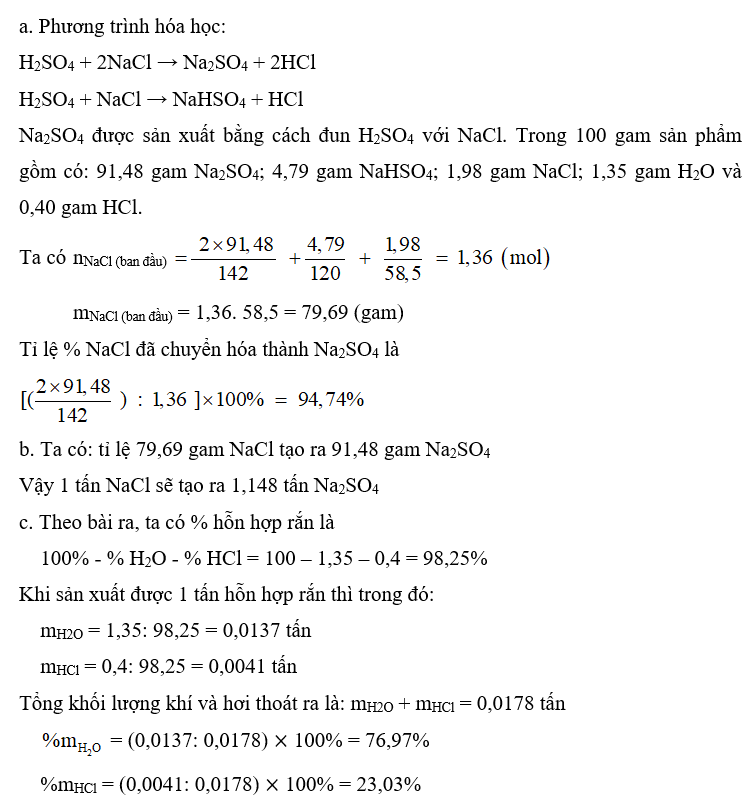 Sodium sulfate (Na2SO4) được ứng dụng trong sản xuất giấy, thủy tinh, chất tẩy rửa. Trong (ảnh 1)