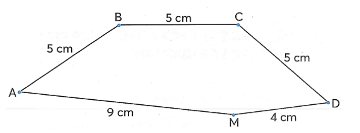 Viết số thích hợp vào chỗ chấm   - Độ dài đường gấp khúc AMD là: …cm + …cm = …cm - (ảnh 2)