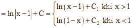 Cho hàm số f(x) xác định trên R \ {1} thoả mãn f'(x) = 1 / (x - 1) (ảnh 1)