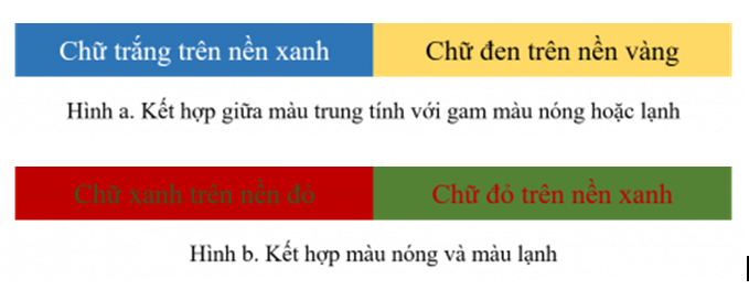 Câu 18: (1điểm) Quan sát hai hình sau và em rút ra nhận xét gì về sự kết hợp các gam màu? (ảnh 1)