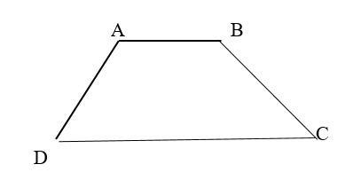Hình thang ABCD có hai đáy là AB và CD. Vậy hai cạnh bên của hình thang ABCD là:  (ảnh 1)