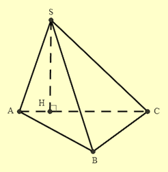 Cho hình chóp \(S.ABC,\) H là chân đường cao của hình chóp thỏa mãn \(AH = \frac{1}{4}AC\),  đều cạnh \(a\), góc giữa đường thẳng \(SB\) và mặt phẳng đáy bằng \({60^ \circ }\). Kéo số ở các ô vuông thả vào vị trí thích hợp trong các câu sau: (ảnh 2)