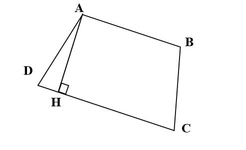 Vẽ đường cao của hình thang ABCD: (ảnh 2)