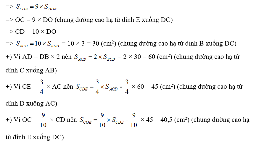 Cho tam giác ABC. Trên cạnh AB lấy điểm D sao cho AD = DB × 2. Trên cạnh AC lấy (ảnh 3)