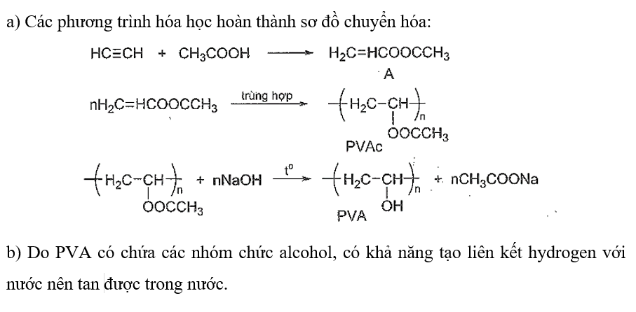 Poly(vinyl alcohol) (viết tắt là PVA) được dùng làm chất kết dính, sợi vinylon, vật liệu ứng (ảnh 2)