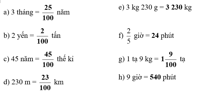 Điền số, phân số thập phân hoặc hỗn số thích hợp vào chỗ chấm (ảnh 1)