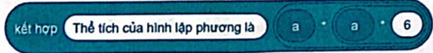 Giá trị hiện tại của biến a là. Khi đó câu lệnhsẽ đưa ra màn hình thông báo nào?  A. Thể tích hình lập phương là a*a*6.           B. Thể tích hình lập phương là 30.  C. Thể tích hình lập phương là 150.              D.Thể tích hình lập phương là aa6. (ảnh 2)