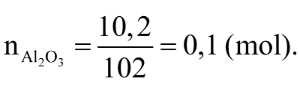 Hãy tính số mol của nguyên tử hoặc phân tử có trong các lượng chất sau: a. 4,8 gam Ca.						b. 10,2 gam Al2O3.		 c. 0,2479 lít khí SO2 (đkc).				d. 6,1975 lít khí N2 (đkc). (ảnh 3)