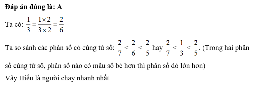 3/5  của 150 kg là: 	A. 250 kg	B. 90 kg 	C. 20 kg	D. 75 kg (ảnh 1)