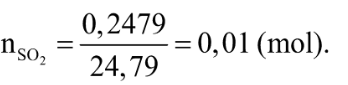 Hãy tính số mol của nguyên tử hoặc phân tử có trong các lượng chất sau: a. 4,8 gam Ca.						b. 10,2 gam Al2O3.		 c. 0,2479 lít khí SO2 (đkc).				d. 6,1975 lít khí N2 (đkc). (ảnh 4)