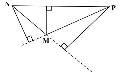 Dùng ê-ke, thước thẳng để vẽ các đường cao của tam giác MNP.   (ảnh 2)
