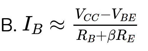 Ở chế độ tĩnh, dòng IB của mạch ở hình  được xác định theo công thức:   (ảnh 3)