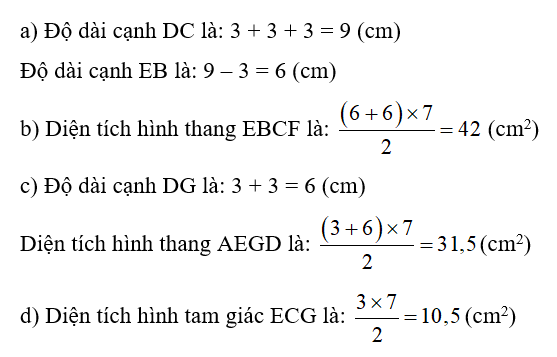 Điền số thích hợp vào chỗ chấm Cho hình vẽ bên: Biết: AD = 7 cm, AE = DF = FG (ảnh 2)