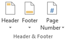 Em hãy cho biết các lệnh trong nhóm lệnh Header & Footer có chức năng gì?   (ảnh 1)