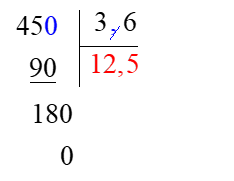 Em hãy chọn đáp án đúng nhấtThương của phép chia 45 : 3,6 là: (ảnh 1)