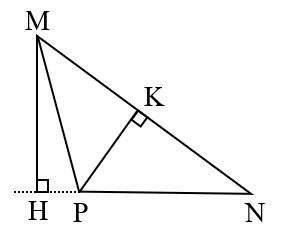 Em hãy chọn đáp án đúng nhấtMPNHKMPNHKChiều cao ứng với cạnh đáy MN là: (ảnh 1)