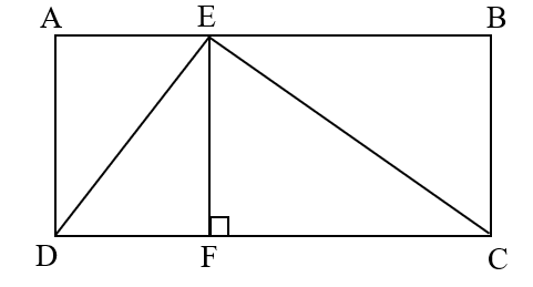 Điền số thích hợp vào ô trốngCho hình vẽ. Biết hình chữ nhật ABCD có AB = 4 dm, BC = 16 cm, AE = 12 cm. Tính diện tích hình tam giác EFCABCDEFABCDEFBài giảiNhận thấy hình tam giác EFC có cạnh (ảnh 1)